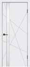Фото Дверь Scandi S Z1 белый RAL 9003 (700мм, ПОС, лакобель белое, 2000мм, 40мм, эмаль, белый)