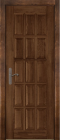 Фото Дверь Лондон-2 ольха АНТИЧНЫЙ ОРЕХ (800мм, ПГ, 2000мм, 40мм, натуральный массив ольхи, античный орех)
