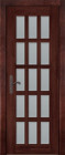 Фото Дверь Лондон-2 МАХАГОН (800мм, ПОС, 2000мм, 40мм, натуральный массив дуба, махагон)
