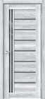 Фото Дверь X-LINE 2 клен айс (600мм, ПОС, лакобель черное, 2000мм, 40мм, экошпон, клен айс)