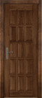 Фото Дверь Лондон-2 АНТИЧНЫЙ ОРЕХ (900мм, ПГ, 2000мм, 40мм, натуральный массив дуба, античный орех)