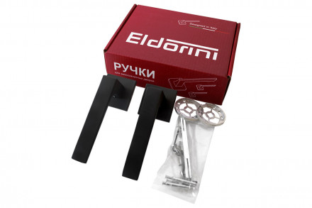 Ручка дверная квадр. ELDORINI EL 204 slim Black, черный