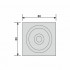 Фото Розетка декоративная грей (ольха) (80мм, 80мм, ., прямоугольный, стандарт, .,  натуральный массив, эмаль)