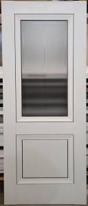 Дверь Бета ПО/Графит, Винил белый №1121 (800мм, ПОС, 2000мм, 38мм, soft-touch, белый, )