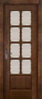 Фото Дверь Лондон ольха АНТИЧНЫЙ ОРЕХ (600мм, ПОС, 2000мм, 40мм, натуральный массив ольхи, античный орех)