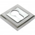 Фото Накладка квадр. на цилиндр Rucetti RAP KH-S SN/CP, белый никель/полированный хром (для продажи, никель/хром)