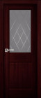 Фото Дверь Нарвик структур. МАХАГОН (800мм, ПОС, 2000мм, 40мм, натуральный массив сосны структурир., махагон)