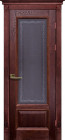 Фото Дверь Аристократ № 4 МАХАГОН (600мм, ПОС, 2000мм, 40мм, натуральный массив дуба, махагон)