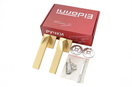 Ручка дверная квадр. ELDORINI EL 250 slim SB, мат.золото