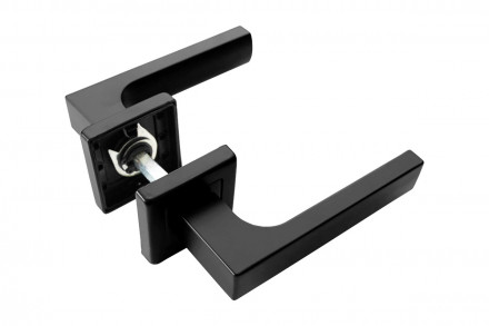 Ручка дверная квадр. B2B TR-805/2 BB/BB, черн./черн. 