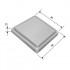 Фото Квадрат (цоколь) малый светло-серый (80мм, 80мм, 16мм, прямоугольный, стандарт, МДФ, эмаль)
