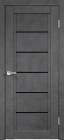 Фото Дверь Schlager Paris, лофт темный (800мм, ПОС, лакобель черное, 2000мм, 40мм, экошпон, лофт темный, )