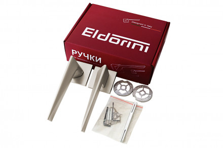 Ручка дверная квадр. ELDORINI EL 205 slim MSN, никель супер мат.