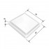 Фото Квадрат (цоколь) малый белый RAL 9003 (80мм, 80мм, 16мм, прямоугольный, стандарт, МДФ, эмаль)