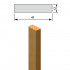 Фото Притворная планка СОСНА МС (41мм, 2000мм, 12мм, прямоугольный, стандарт, массив сосны, бейц лак)