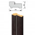 Фото Короб с уплотнителем венге (ольха) (74мм, 2100мм, 32мм, евростандарт, стандарт, массив в шпоне ольхи, бейц лак)